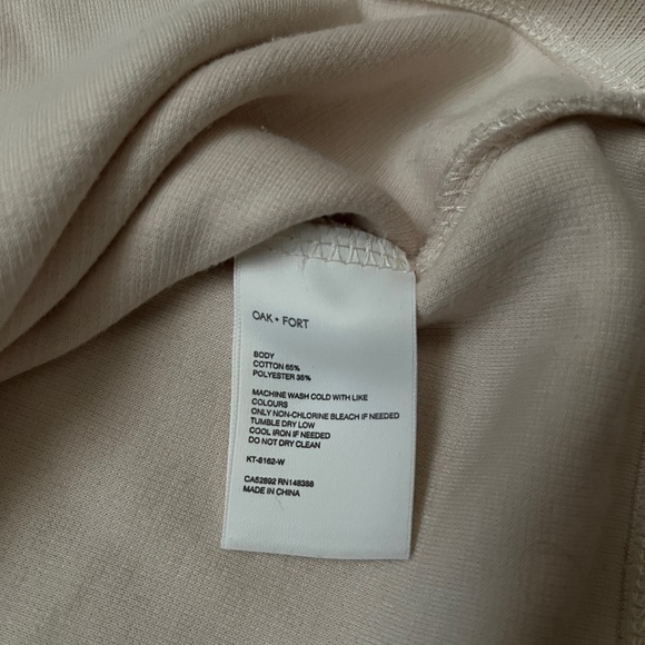 Oak + Fort Cream Zip-Up Collared Sweater - Picture 6 of 9